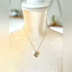 Sterling silver and gemstone necklace